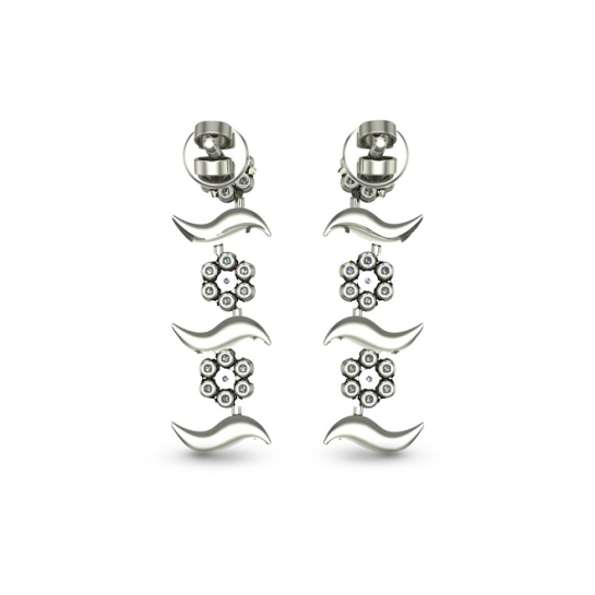 Nishi Yellow Gold Diamond Stud Earring