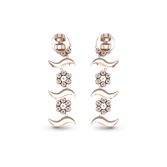 Nishi Yellow Gold Diamond Stud Earring