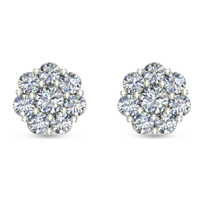 Leesa White Gold Diamond Stud Earrings