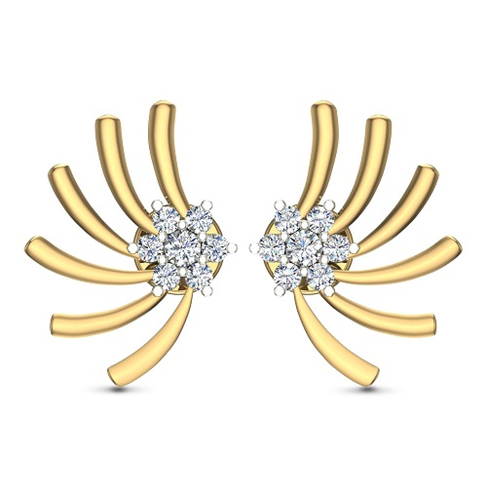 Ishita Rose Gold Stud Earrings