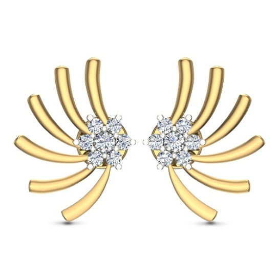 Ishita Rose Gold Stud Earrings