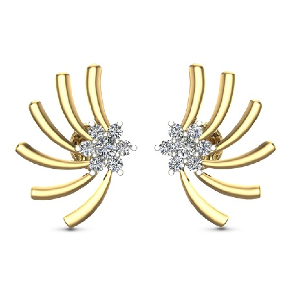 Ishita Rose Gold Stud Earrings