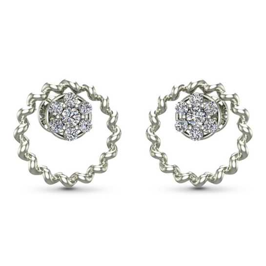 Muskan Yellow Gold Diamond Stud Earrings
