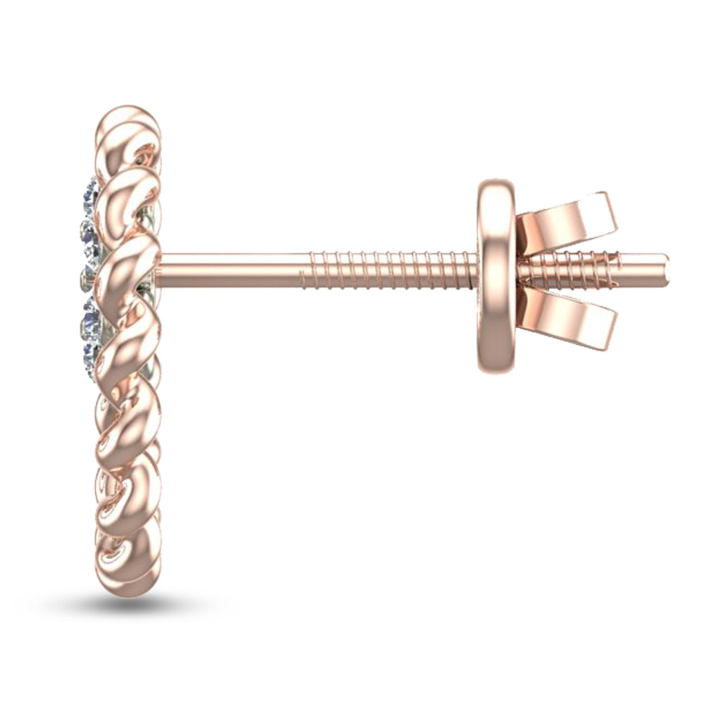 Muskan Yellow Gold Diamond Stud Earrings