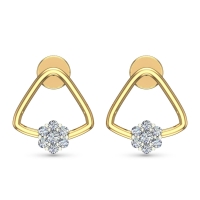Kiyara Yellow Gold Diamond Stud Earrings Kiyara Yellow Gold Diamond Stud Earrings