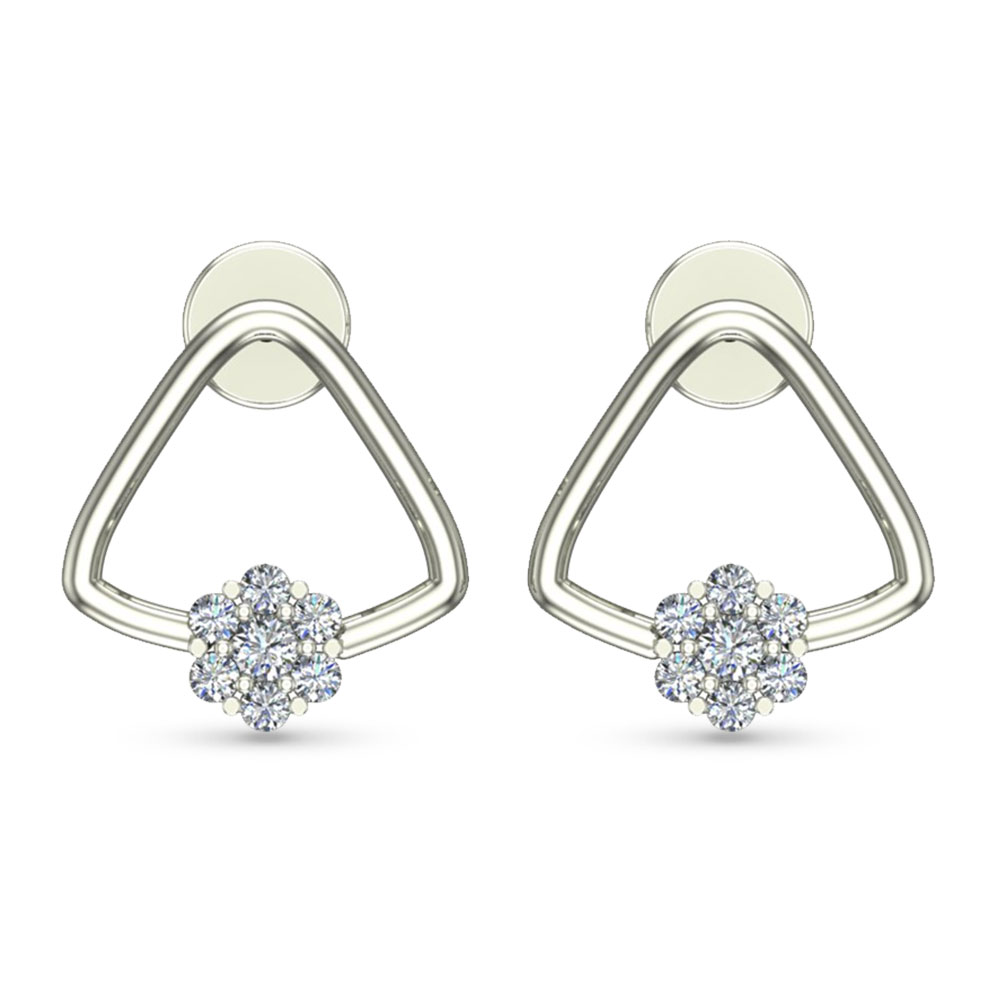 Kiyara Rose Gold Diamond Stud Earrings