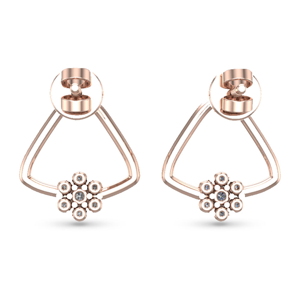 Kiyara White Gold Diamond Stud Earrings