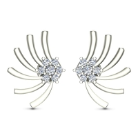 Ishita White Gold Stud Earrings