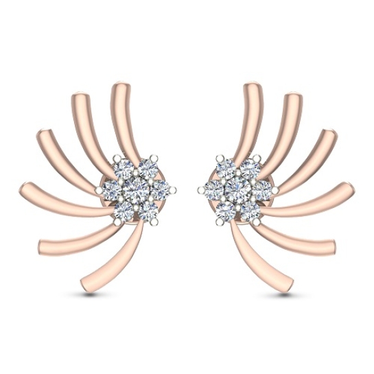 Ishita Rose Gold Stud Earrings