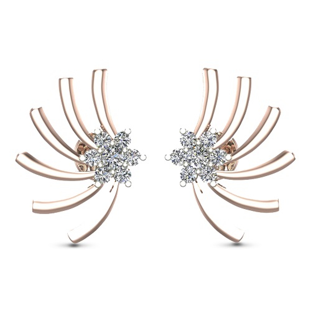 Ishita Rose Gold Stud Earrings
