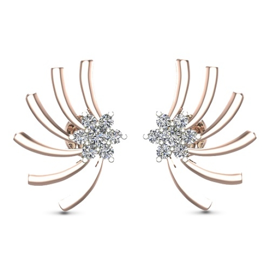 Ishita Rose Gold Stud Earrings