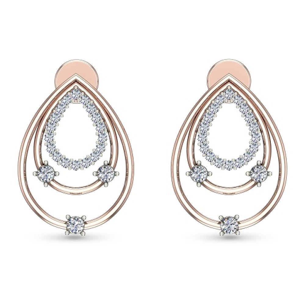 Zunaira Yellow Gold Stud Earrings