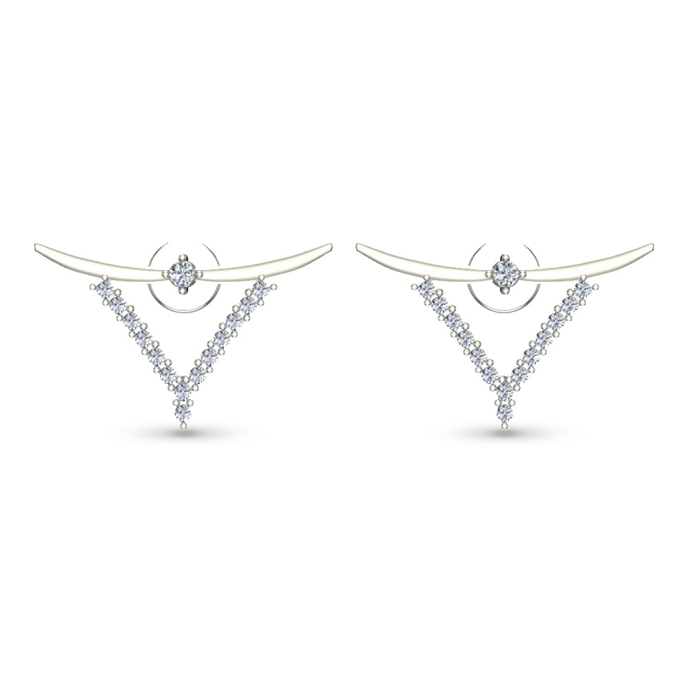 Ziya Rose Gold Diamond Stud Earrings