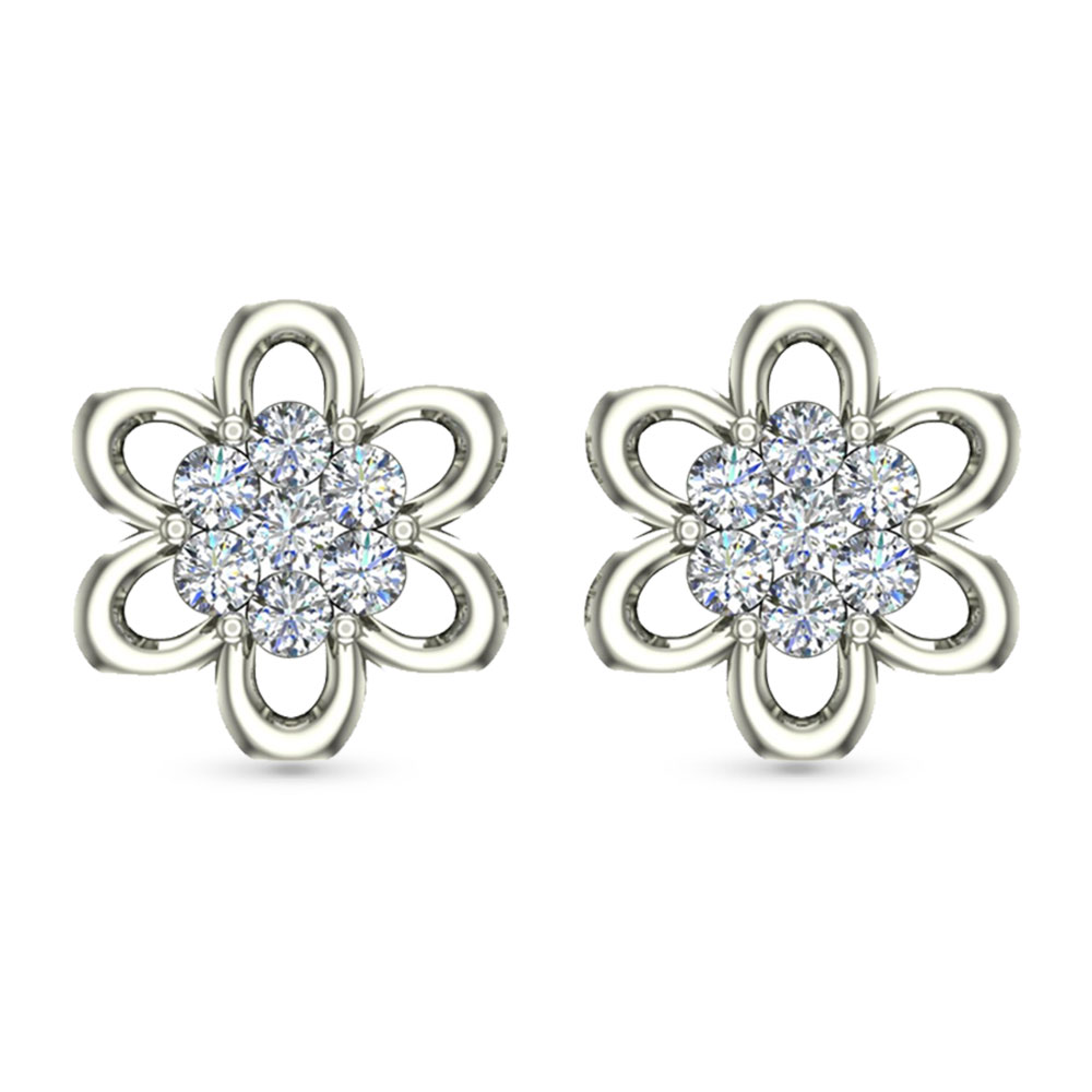 Shamaya Rose Gold Diamond  Stud Earrings