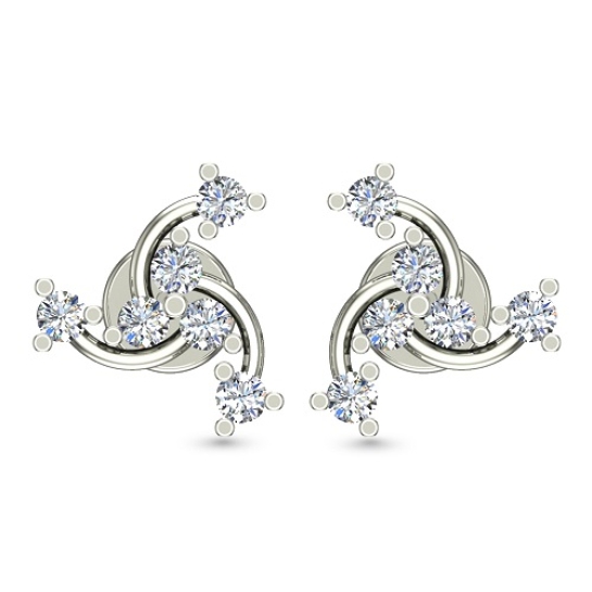 Ishika Rose Gold Diamond  Stud Earrings