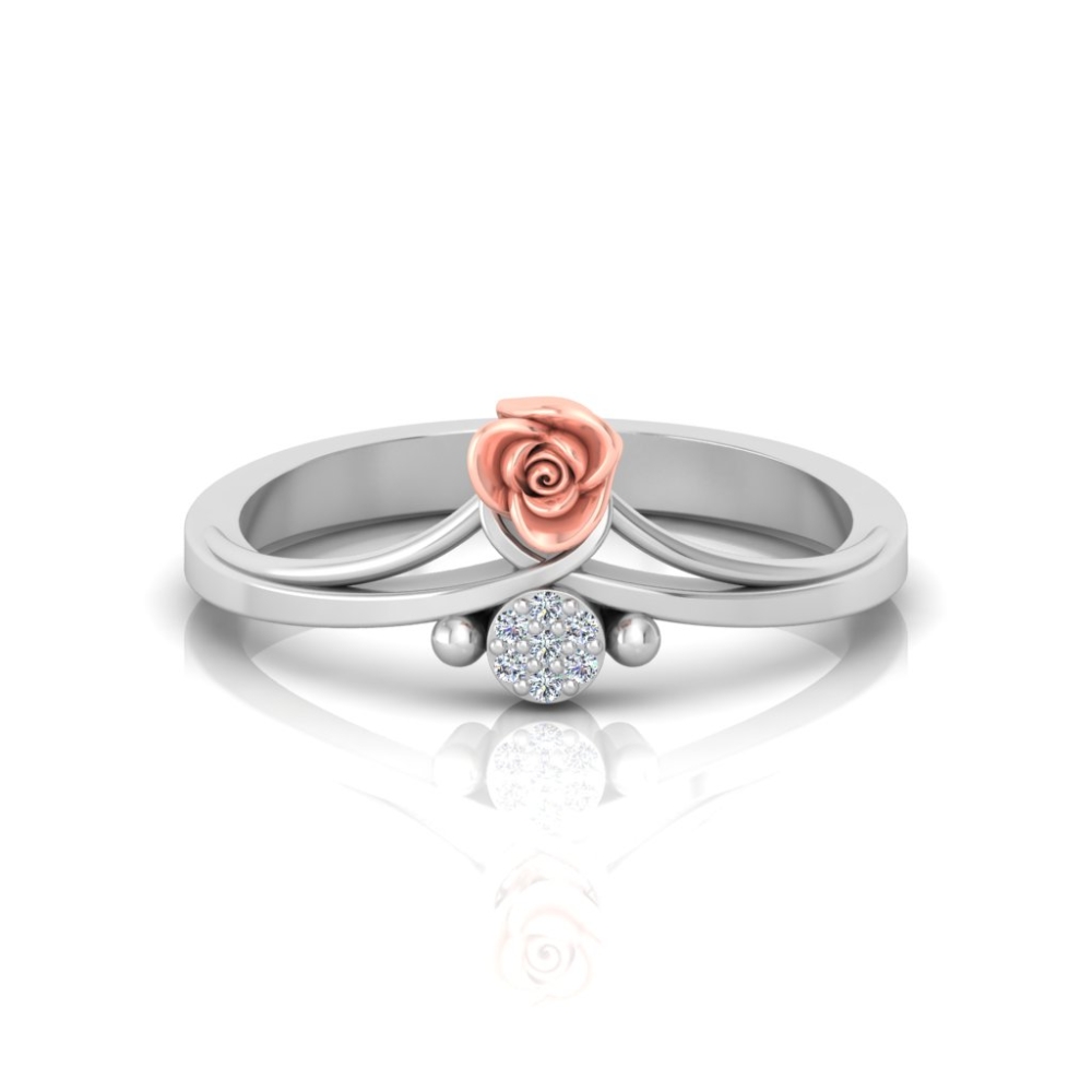 Aashi Diamond Ring | Silver Ring For Women