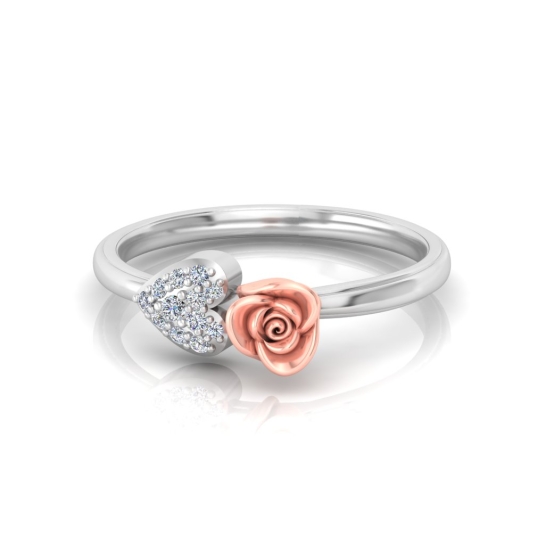 Aarvi Diamond Ring | Rose Gold Ring For Womens
