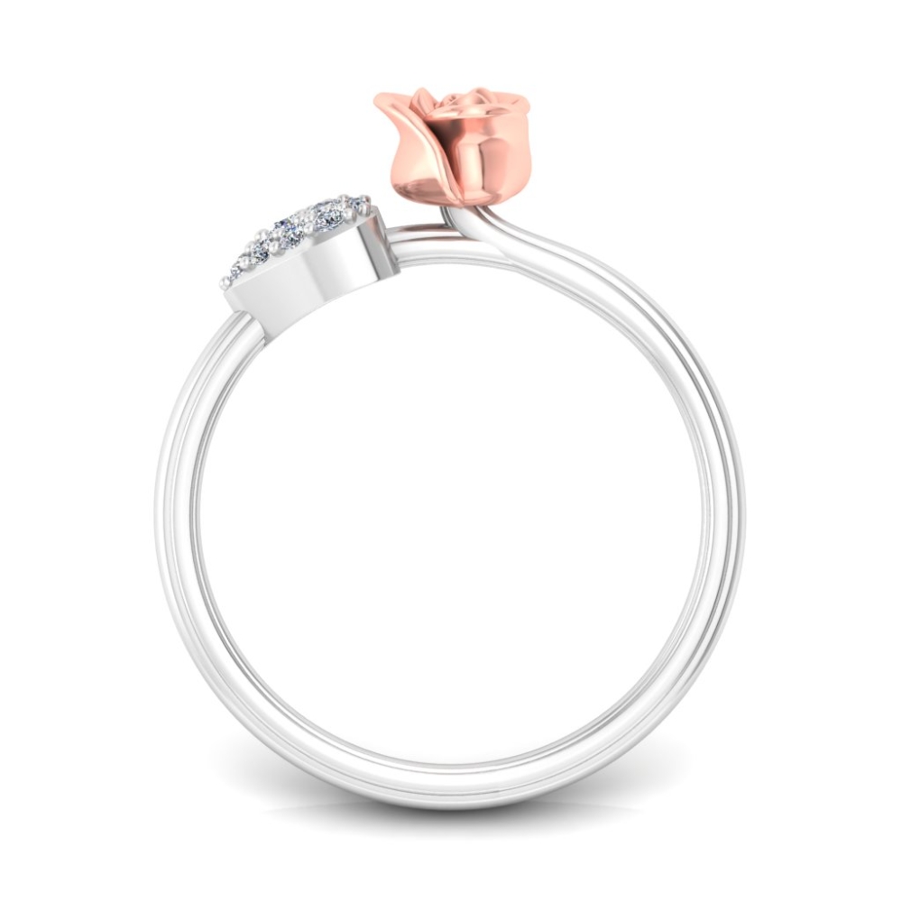 Aarvi Diamond Ring | Rose Gold Ring For Womens