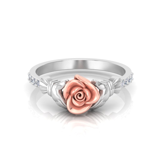 Anamika Gold Diamond Ring | Silver Ring For Women