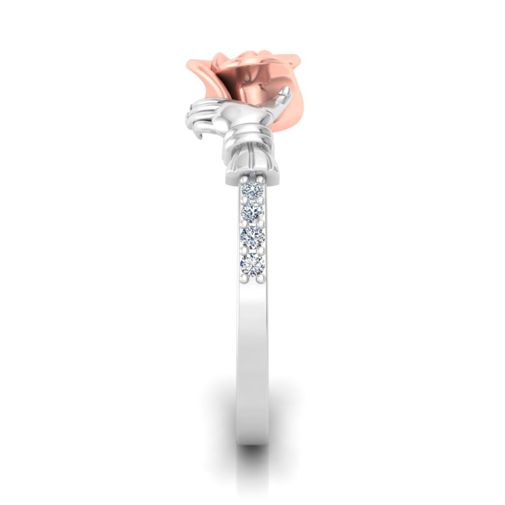 Anamika Gold Diamond Ring | Silver Ring For Women