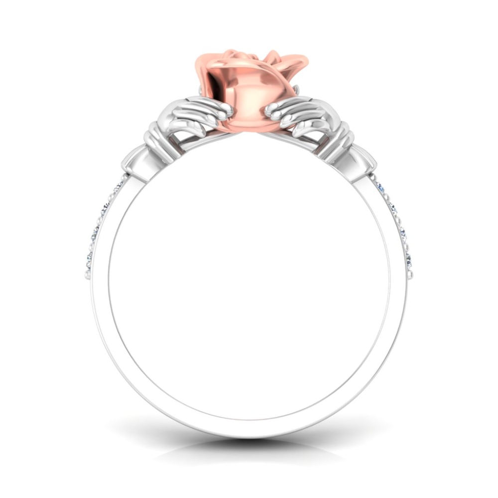 Anamika Gold Diamond Ring | Silver Ring For Women