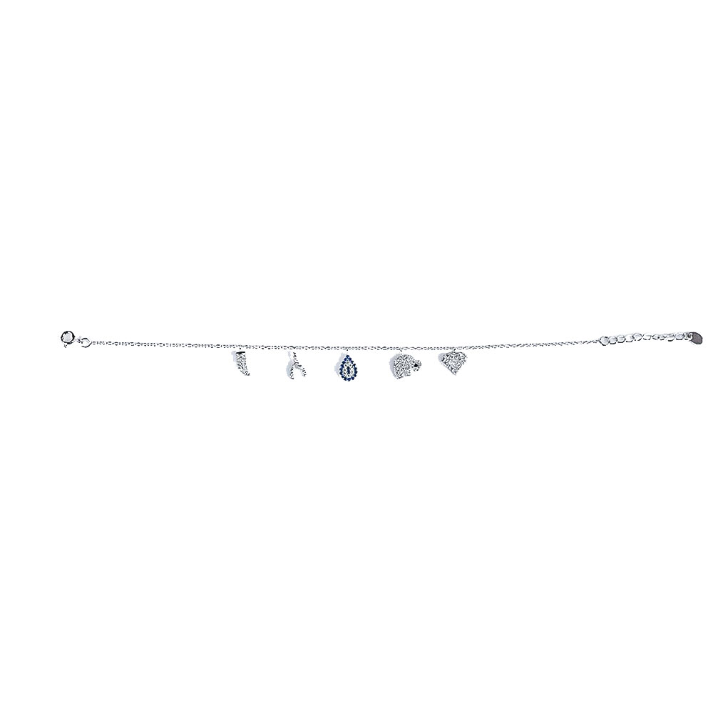 925 Silver Heart Charm Bracelet | Silver Bracelet For Women