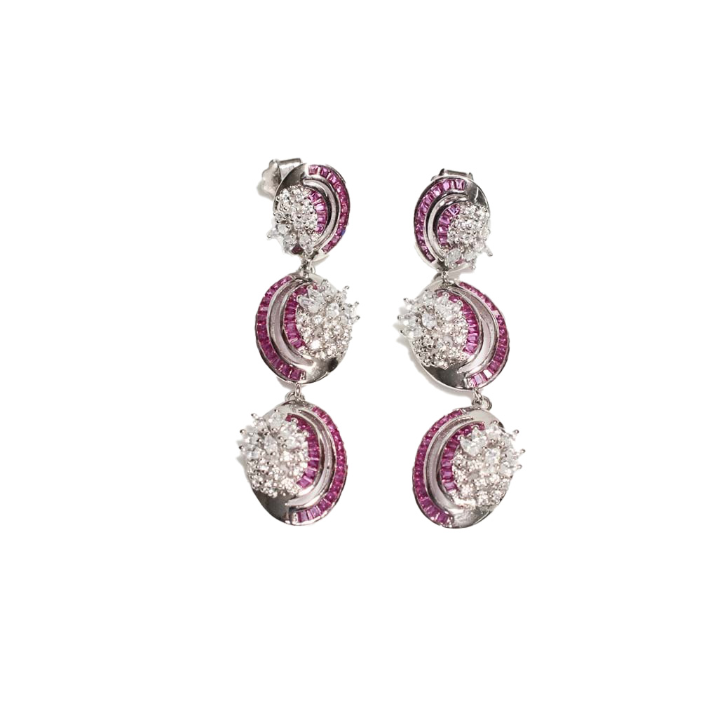 925 Sterling Silver Long Earrings