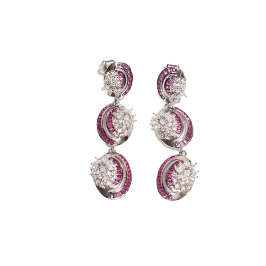 925 Sterling Silver Long Earrings