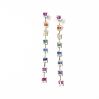 925 Sterling Silver Rainbow Drop Earrings 925 Sterling Silver Rainbow Drop Earrings