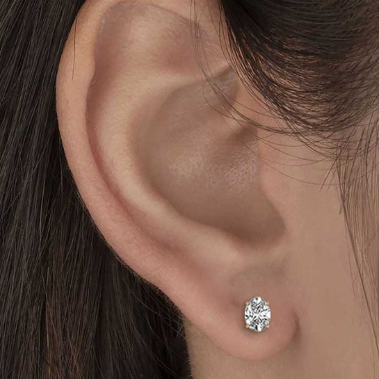 Rucha Yellow gold and Diamond Stud Earrings for Women