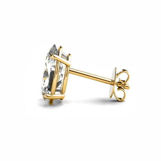 Rucha Yellow gold and Diamond Stud Earrings for Women