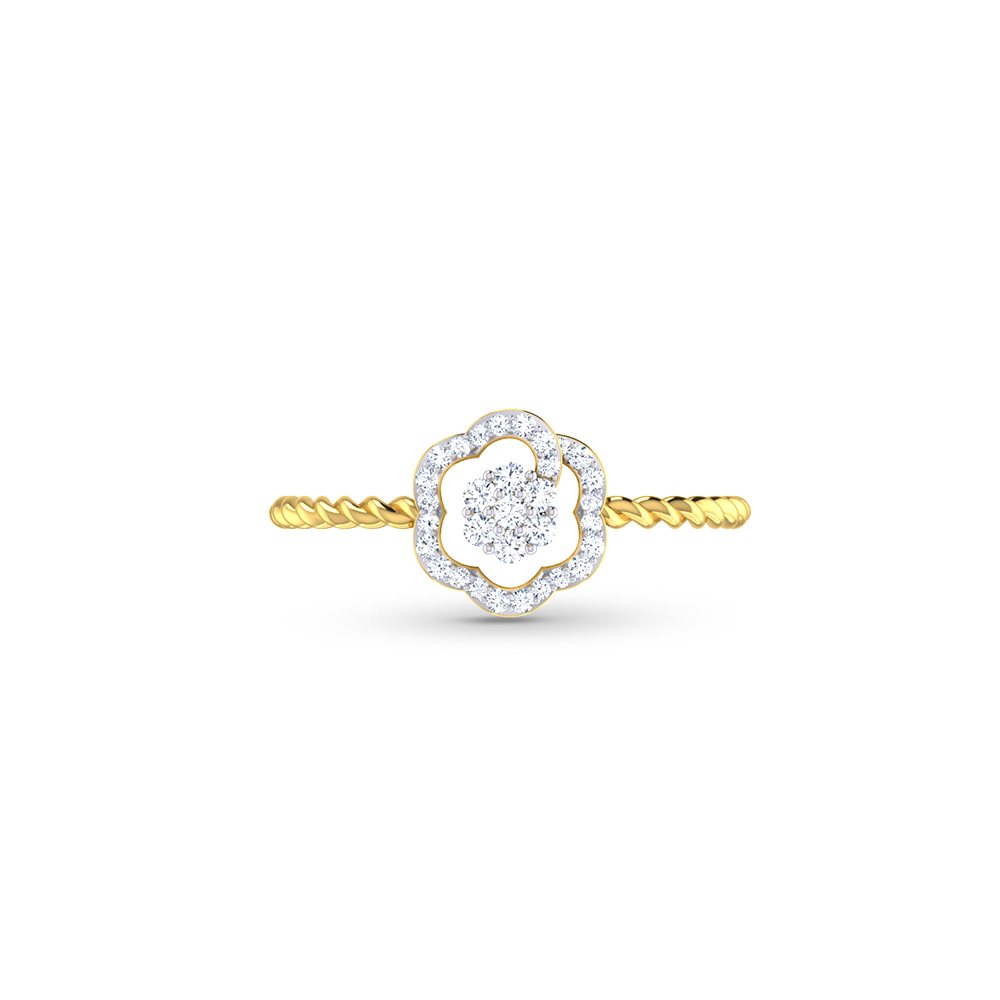 Arlette Gold and Diamond Ring For Engagement