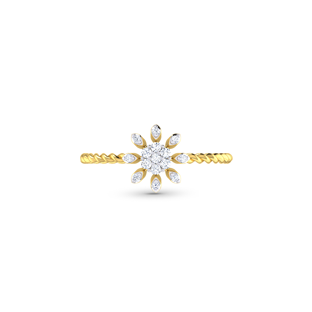 Ketaki Gold and Diamond Ring For Engagement