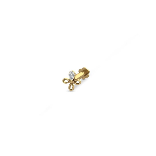 Idika Gold Diamond Nosepin Screw