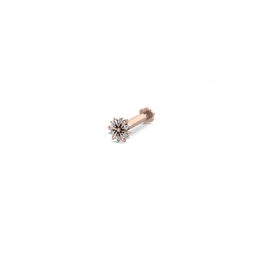 Jhalak Gold Diamond Nosepin Screw