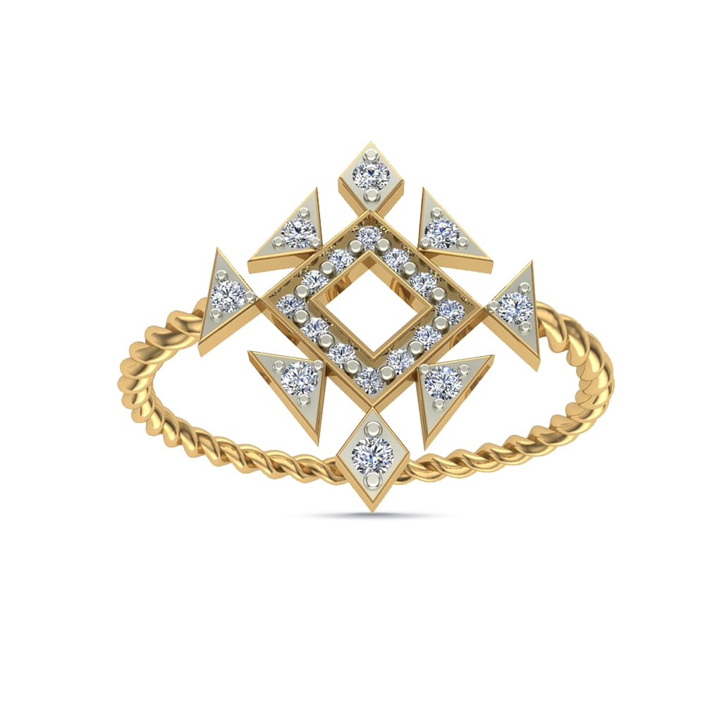 Elise Gold and Diamond Ring