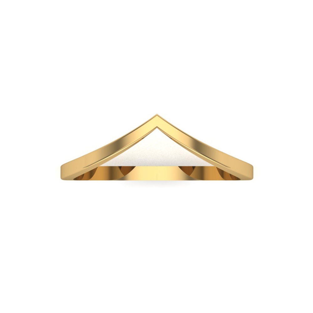 Disha Gold Chevron Ring