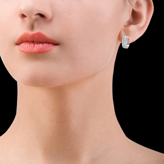 Ashni White Gold Diamond Earrings 