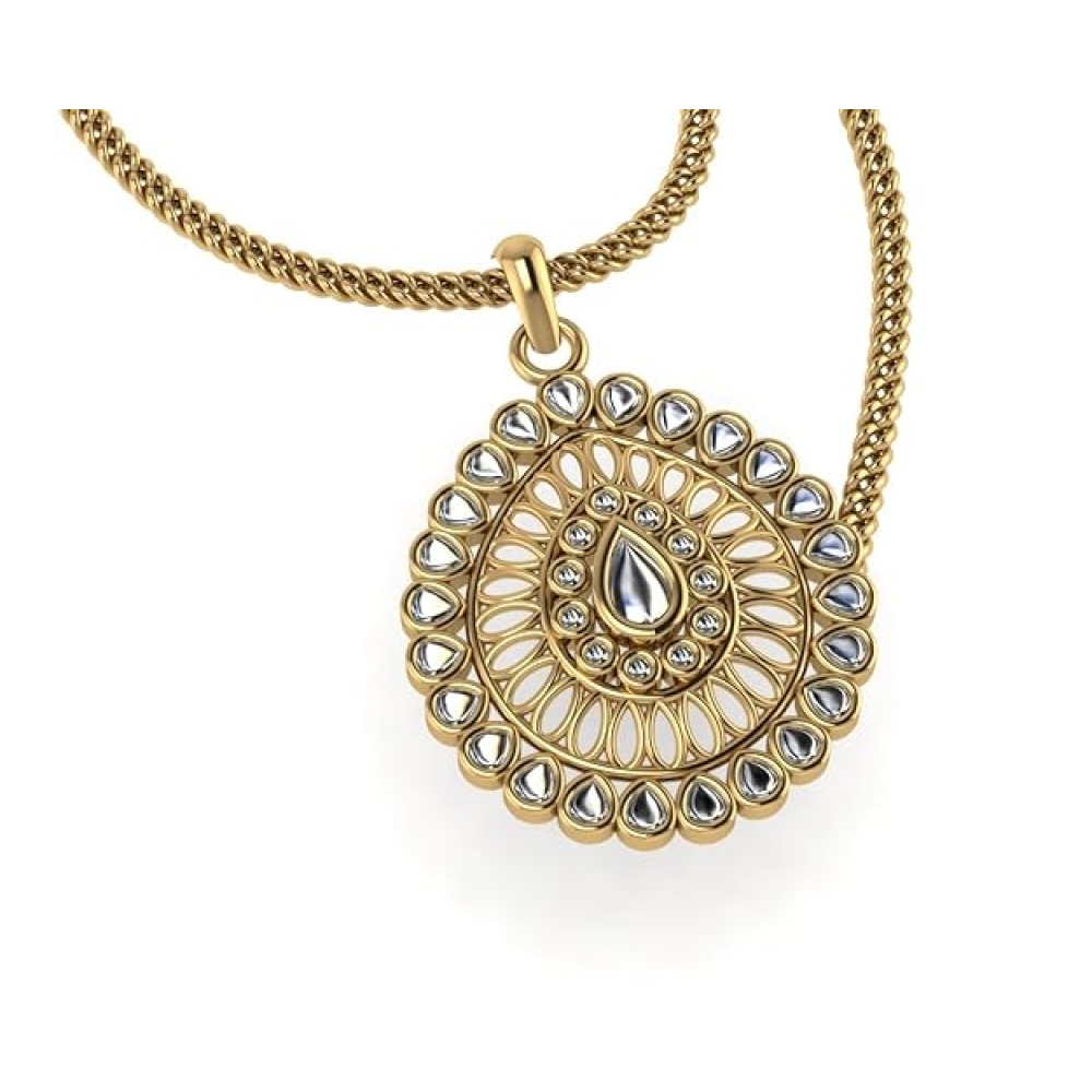 Aniya Gold Kundan Pendant
