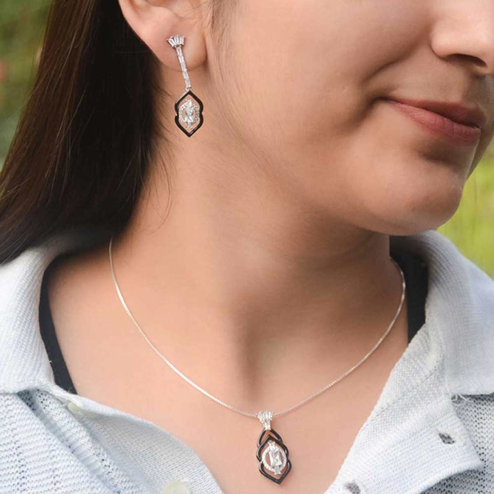Ritu 925 Sterling Silver Combo Drops and Pendant