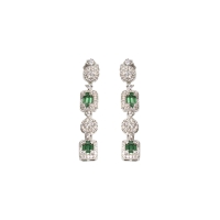 925 Raha Sterling Silver Green Earrings 925 Raha Sterling Silver Green Earrings