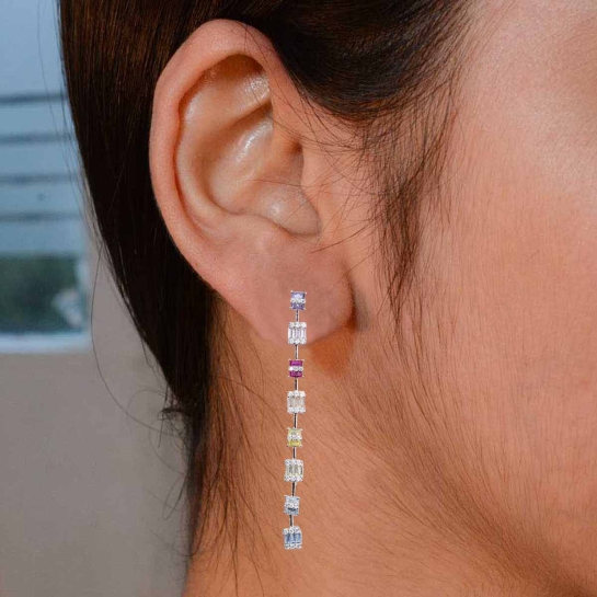 925 Ashi Sterling Silver Stone Earrings | Silver Earring For Women