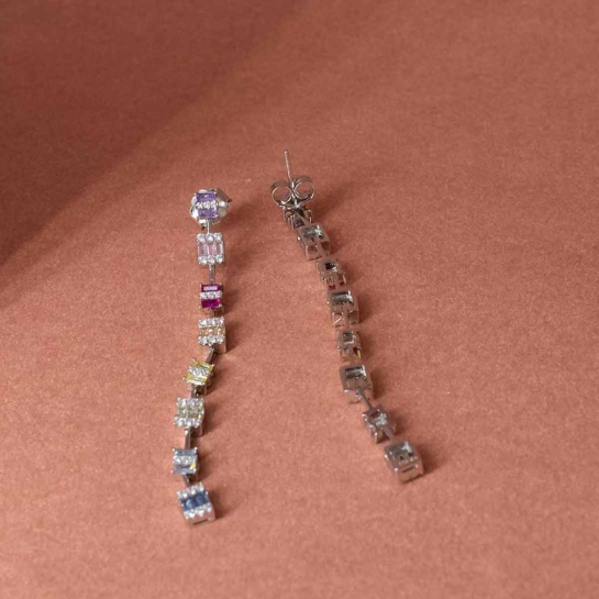 925 Ashi Sterling Silver Stone Earrings | Silver Earring For Women