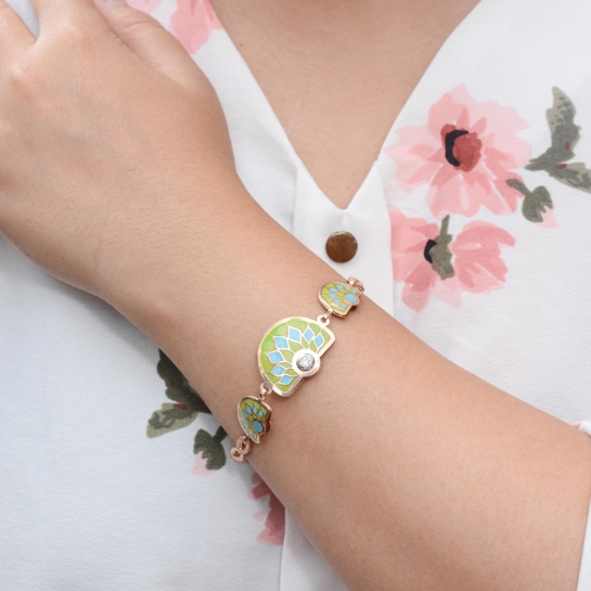 925 Anshita Silver 2 Sided Beautiful charm bracelet | Silver Bracelet For Women