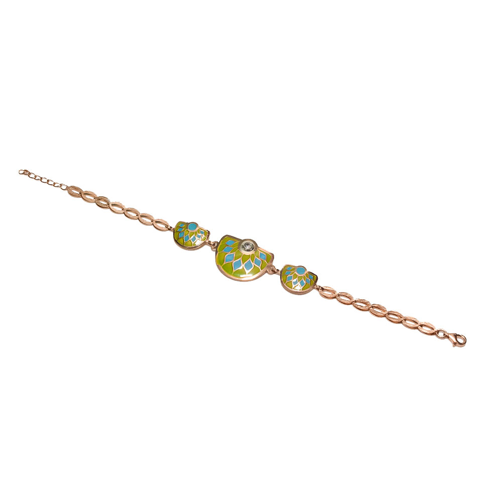 925 Anshita Silver 2 Sided Beautiful charm bracelet | Silver Bracelet For Women