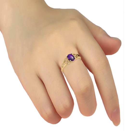 Moon gold ring