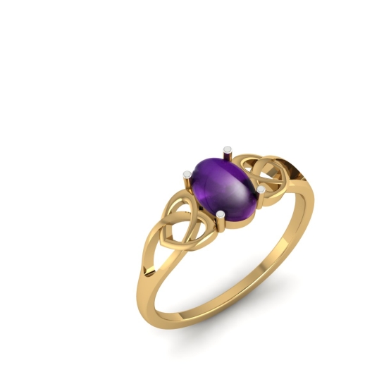 Moon gold ring