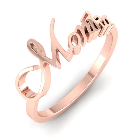 monika name gold ring 