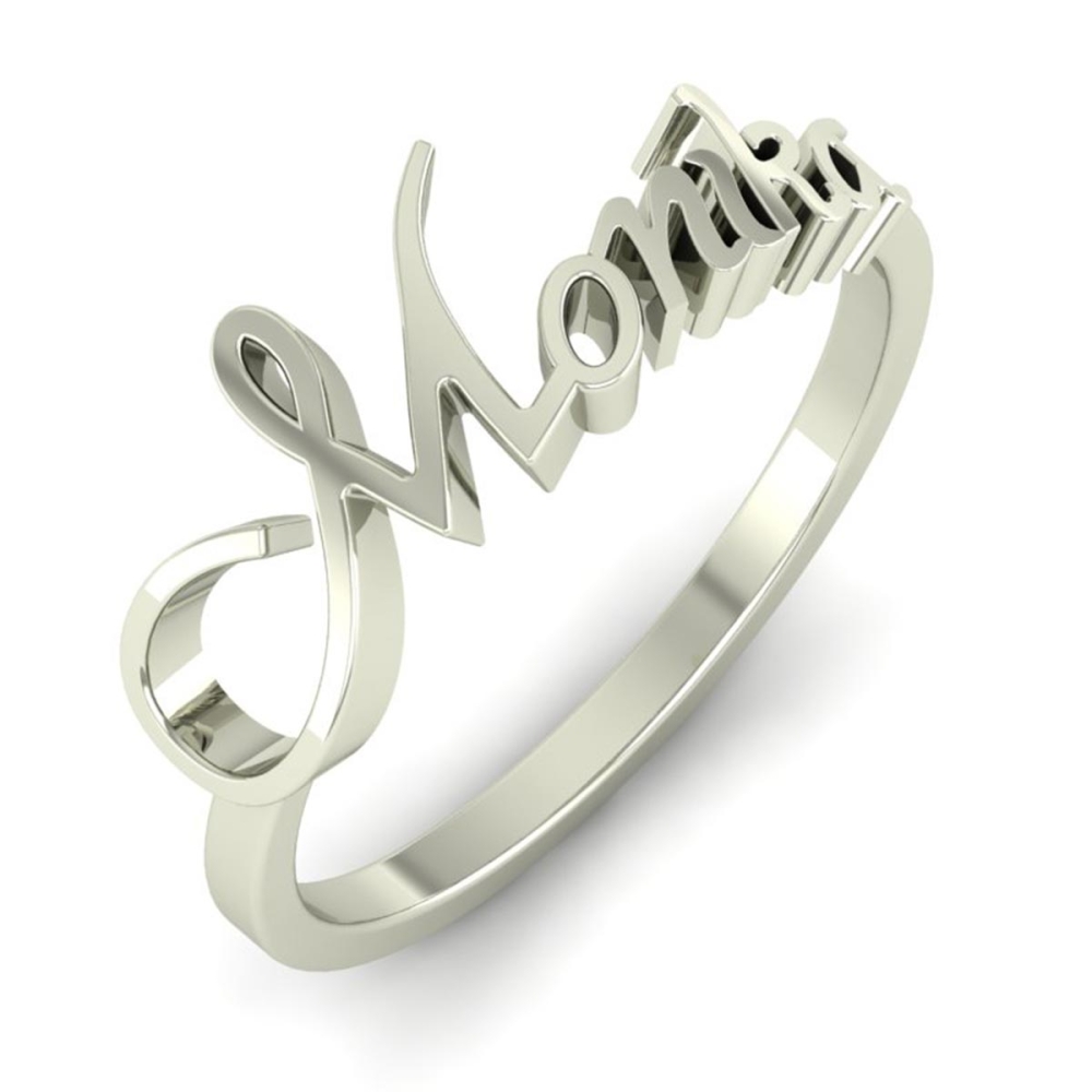 monika name gold ring 