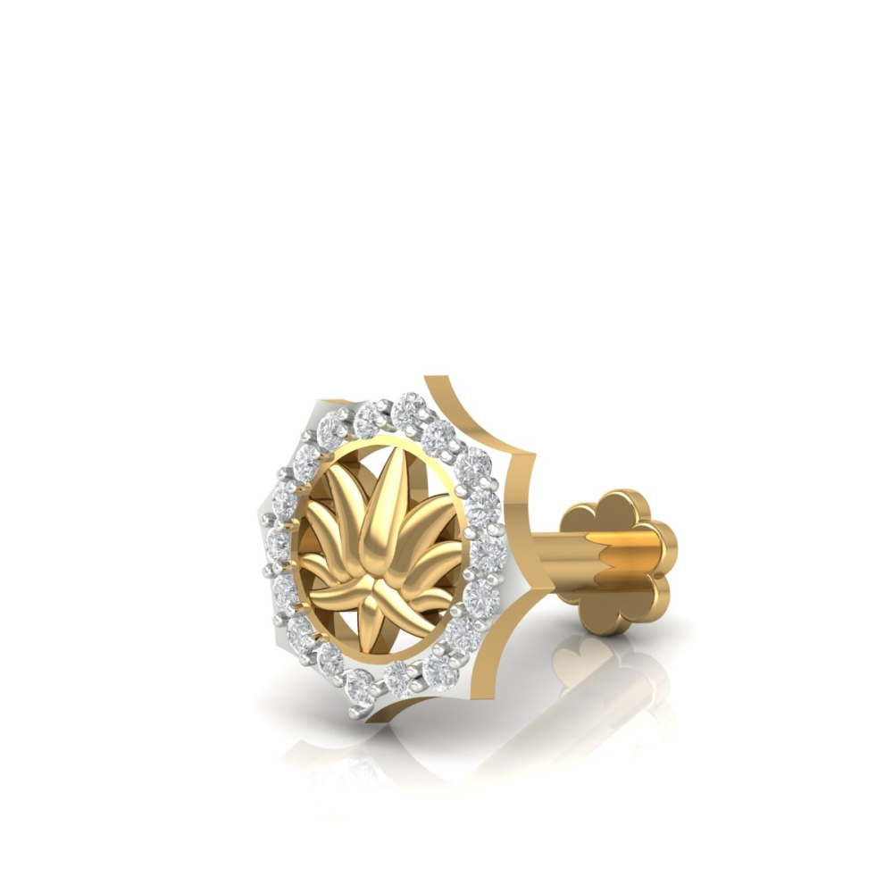 kimiana rose gold diamond nosepin